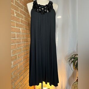 Boston Proper NWT black embellished swing dress - 12